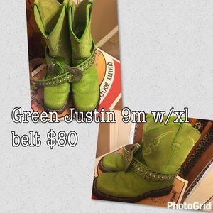 Justin square toe cowboy boot